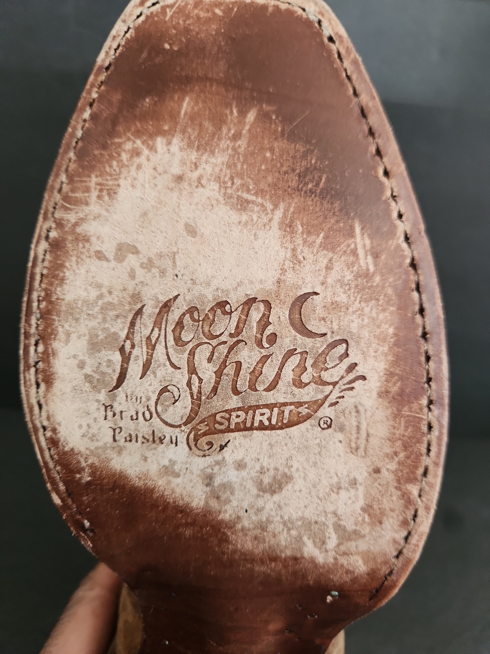 Moonshine Spirit Pancho Roughout Brown Suede Leather Western Boot Size Mens 9D - Picture 7 of 8
